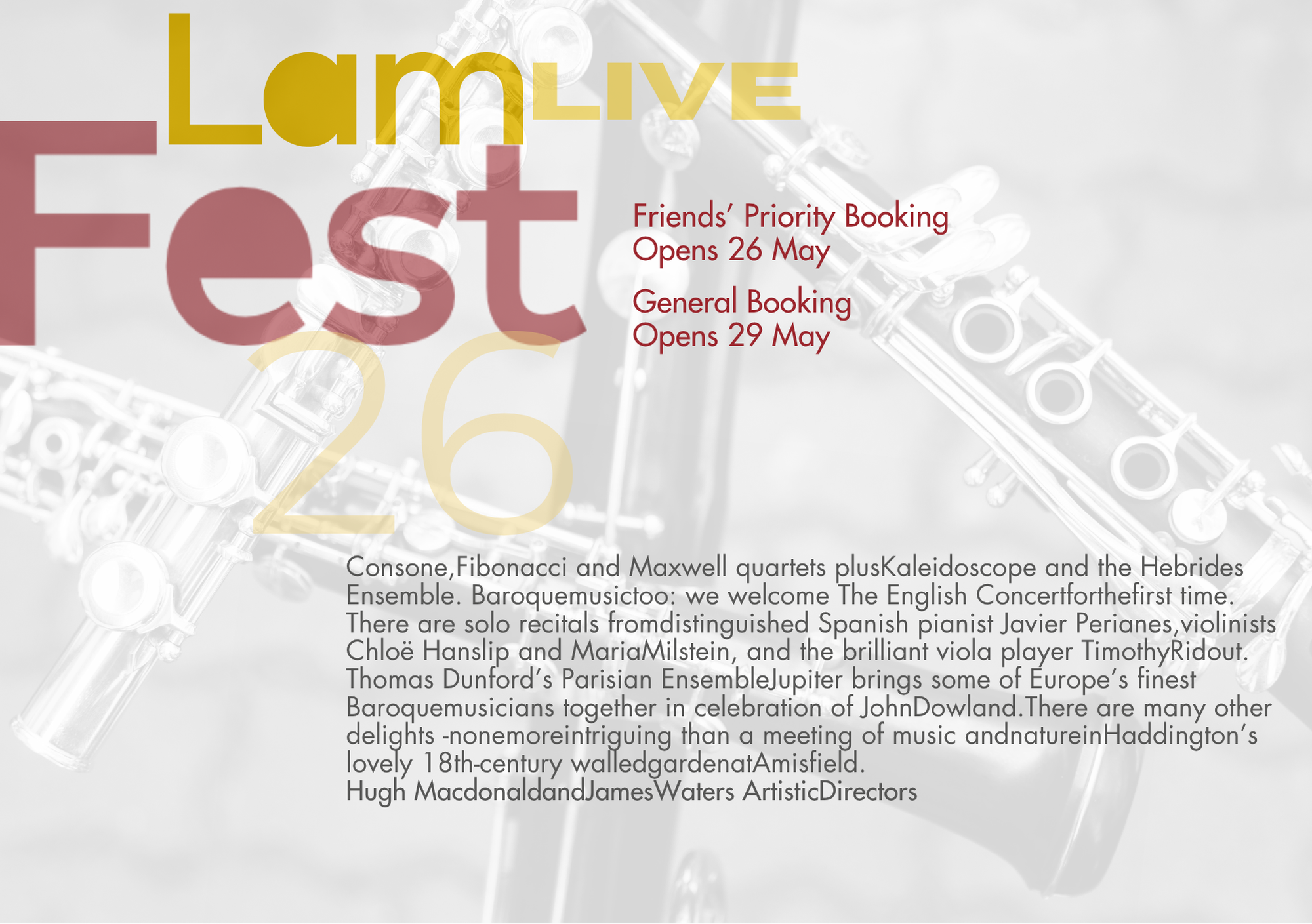 LAMlive 2026 booking announcement